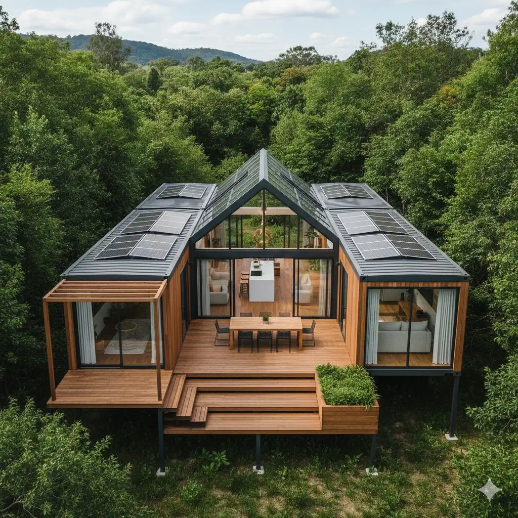 Контейнерный дом в природе